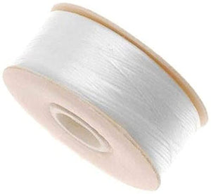 Nymo Nylon Monocord Thread. White Size B. Bobbin of 72 yards (216 feet)