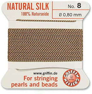 Griffin Bead Cord 100% Natural Silk Beige #8