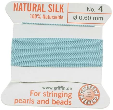 Griffin Silk Beading Cord Size 4 Light Blue Turquoise