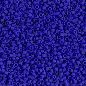 50 Grams Miyuki Delica Bead 11/0 Matte Opaque Cobalt Royal Blue Bulk Bag DB0756-50