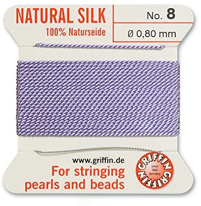 Griffin Bead Cord 100% Natural Silk Lilac #8