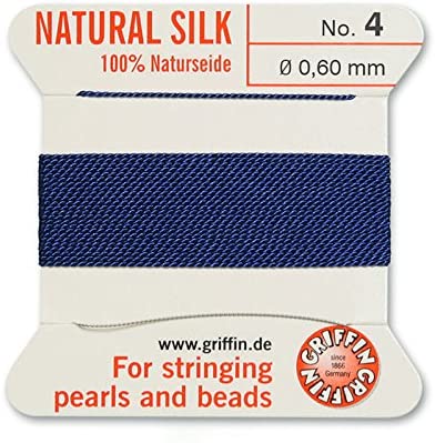 Griffin Bead Cord 100% Natural Silk Dark Blue #4