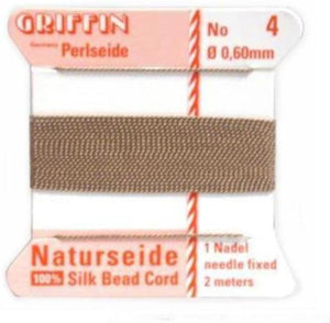 Griffin Silk Cord & Needle Size 4 Beige