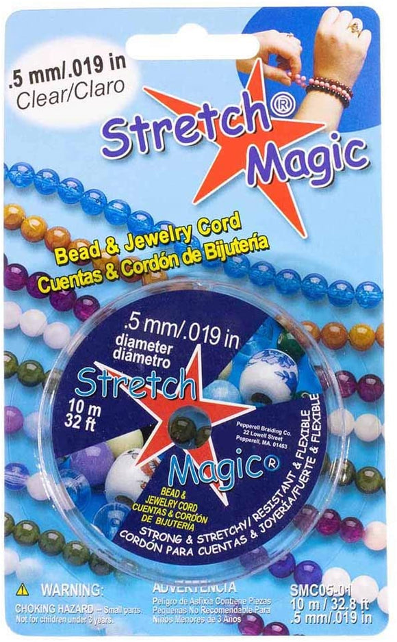 5mm Black Stretch Magic Bead Cord (10 Meters)