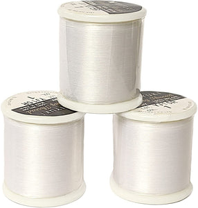 Miyuki Beading Nylon Thread 3 Spools of 50 meters (54.6 yards) each - WHITE 330 DTEX