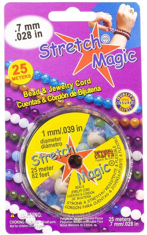 Stretch Magic Jewelry Cord - 1 mm x 82 ft, Clear