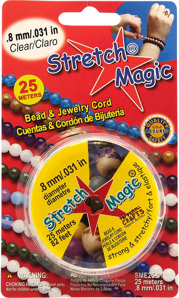Stretch Magic Pepperell SMJ-3-5 1mm Stretch Magic Bead and Jewelry Cord,  5m, Black